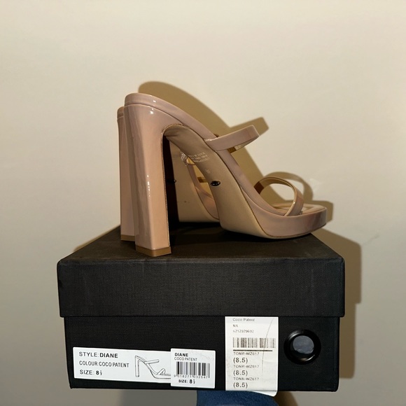 Patent Tan nude slip on Tony Bianco “Diane” high heel - Picture 5 of 7